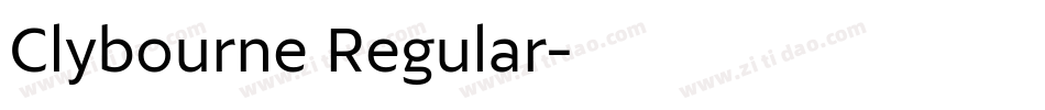 Clybourne Regular字体转换